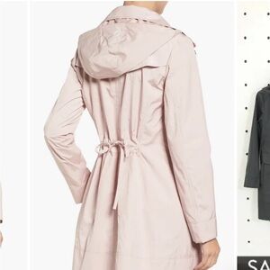 Cole Haan Women's Light Pink Hooded Trench Coat